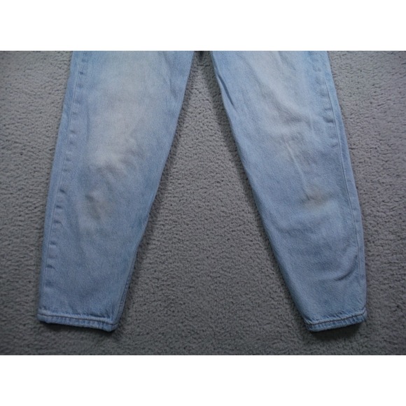 Levis Premium Womens Jeans Size 25 Blue Denim Loose Taper Crop Stretch High Rise - Picture 2 of 16